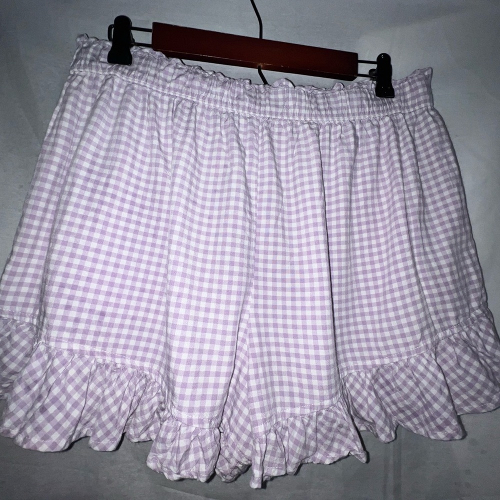 EUC Hollister Size L Purple & White Shorts